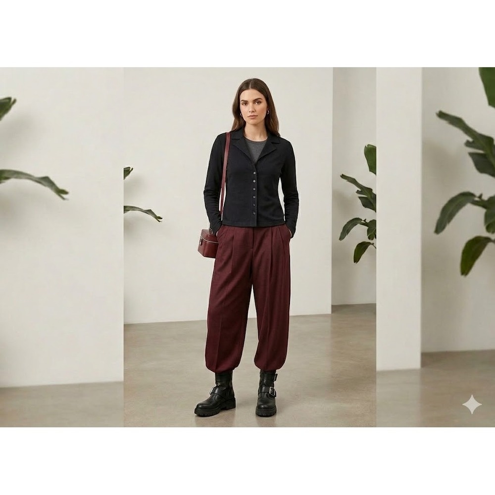 Anne Fontaine Shirt Black‎ 38 FR 6 US Jersey Minimalist French Girl